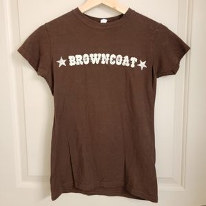 TV show Firefly Browncoat tshirt, brown, size small